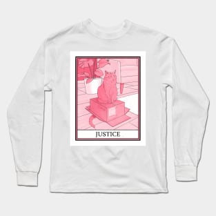 Justice Cat Tarot Long Sleeve T-Shirt